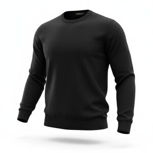 Perry Ellis Mens Black Crew Neck Long Sleeve Sweater XXL GFG7227RT